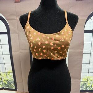 Victoria's Secret Tan Floral Sports Bra